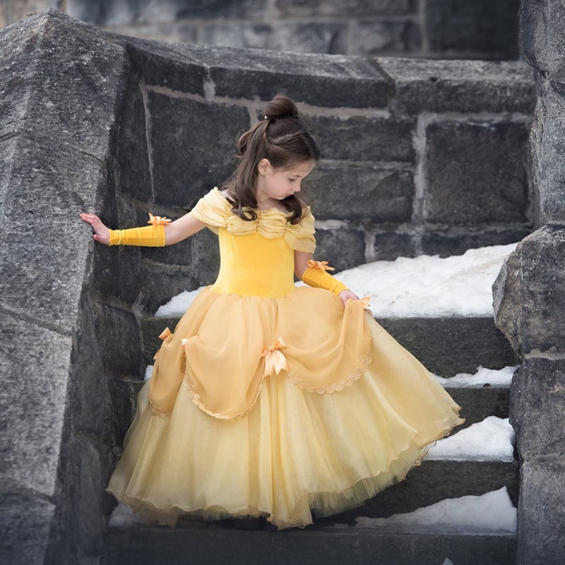 CQDY Belle Princess Dress Costume Sleeveless Party Christmas Halloween 2-13T (10T-11T) - Image 5